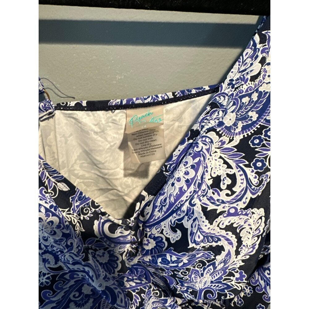 Paisley Willow Printed Tankini Swim Top Size 14 beach vacation cruise - Picture 4 of 6